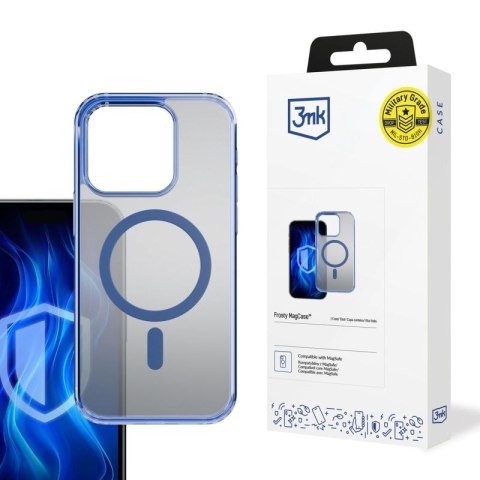 Etui 3mk Frosty MagCase Blue na Apple iPhone 16 Pro - przezroczyste 3mk Protection