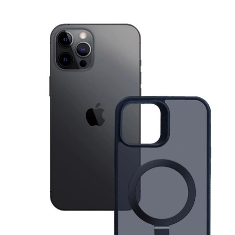 Etui 3mk Smoke Case Mag&Stand na Apple iPhone 12 pro max - czarne 3mk Protection