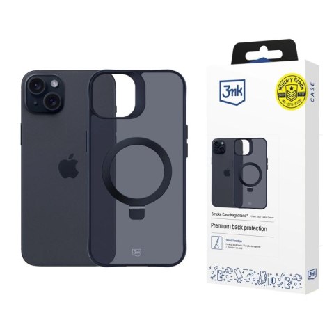 Etui 3mk Smoke Case Mag&Stand na Apple iPhone 15 plus - czarne 3mk Protection