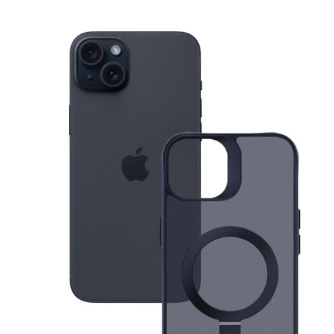 Etui 3mk Smoke Case Mag&Stand na Apple iPhone 15 plus - czarne 3mk Protection