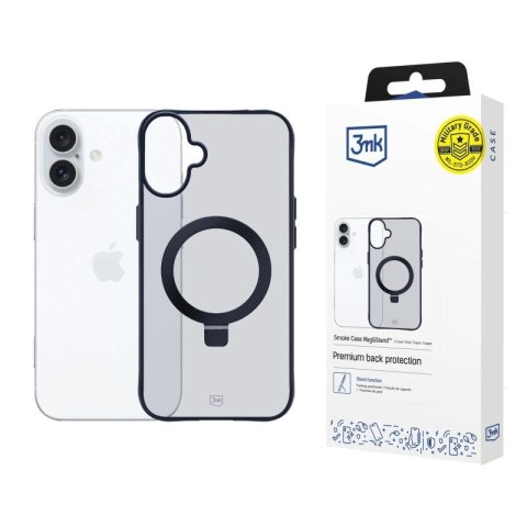 Etui 3mk Smoke Case Mag&Stand na Apple iPhone 16 - czarne 3mk Protection