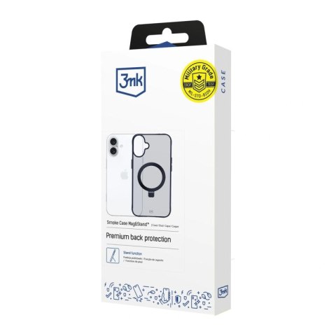 Etui 3mk Smoke Case Mag&Stand na Apple iPhone 16 - czarne 3mk Protection