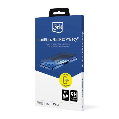 Szkło hartowane 3mk Hardglass Matt Max Privacy na Apple iPhone 16 Pro 3mk Protection