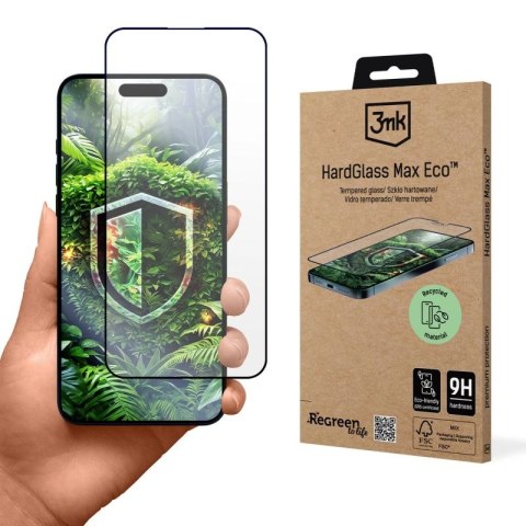 Szkło hartowane 9H 3mk HardGlass Max na Apple iPhone 15 Plus/16 Plus 3mk Protection