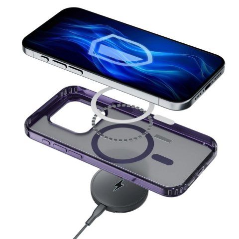 Etui 3mk Frosty MagCase Purple na Apple iPhone 15 Pro - fioletowe 3mk Protection
