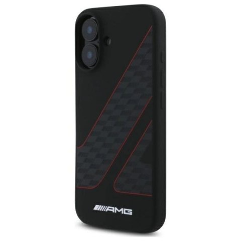 Etui AMG Checkered Flag Pattern MagSafe na iPhone 16 - czarne Mercedes