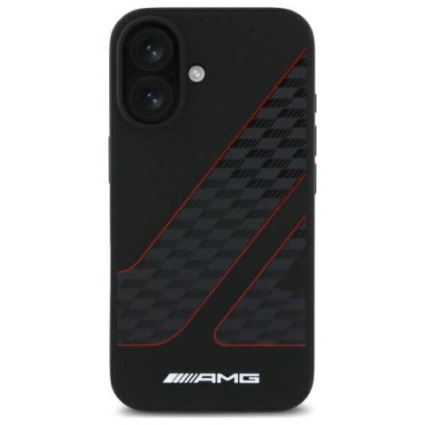 Etui AMG Checkered Flag Pattern MagSafe na iPhone 16 - czarne Mercedes