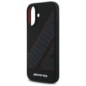 Etui AMG Checkered Flag Pattern MagSafe na iPhone 16 - czarne Mercedes