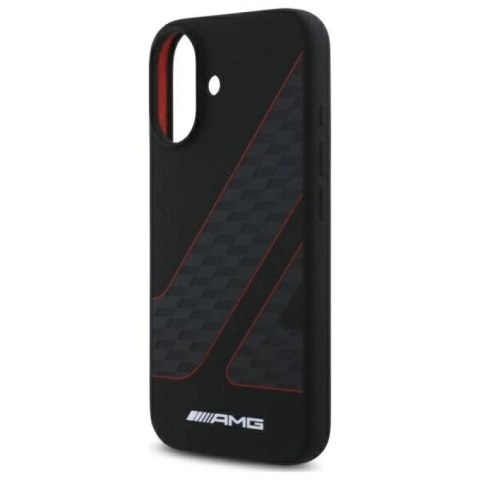 Etui AMG Checkered Flag Pattern MagSafe na iPhone 16 - czarne Mercedes