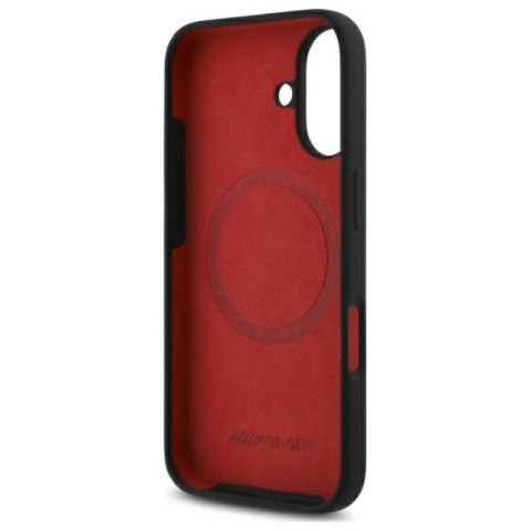 Etui AMG Checkered Flag Pattern MagSafe na iPhone 16 - czarne Mercedes
