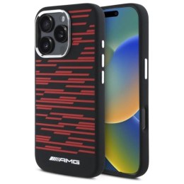 Etui AMG Silicone Graphics MagSafe na iPhone 16 Pro - czarne Mercedes