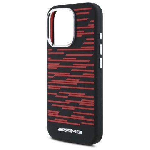 Etui AMG Silicone Graphics MagSafe na iPhone 16 Pro - czarne Mercedes