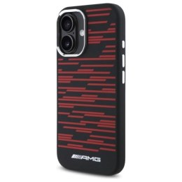 Etui AMG Silicone Graphics MagSafe na iPhone 16 - czarne Mercedes