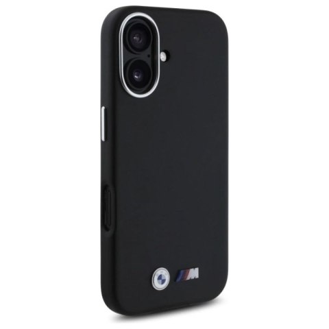 Etui BMW M Smooth Full Wrapped Metal MagSafe na iPhone 16 - czarne BMW