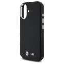 Etui BMW M Smooth Full Wrapped Metal MagSafe na iPhone 16 - czarne BMW