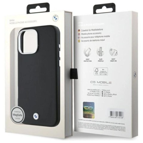 Etui BMW Sign Full Wrapped Metal MagSafe na iPhone 16 Pro - czarne BMW