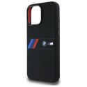 Etui BMW Silicone Middle Stripe MagSafe na iPhone 16 Pro Max - czarne BMW