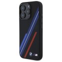 Etui BMW Silicone Random Lines MagSafe na iPhone 16 Pro Max - czarne BMW