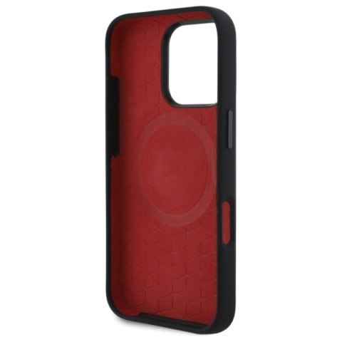 Etui BMW Silicone Random Lines MagSafe na iPhone 16 Pro Max - czarne BMW
