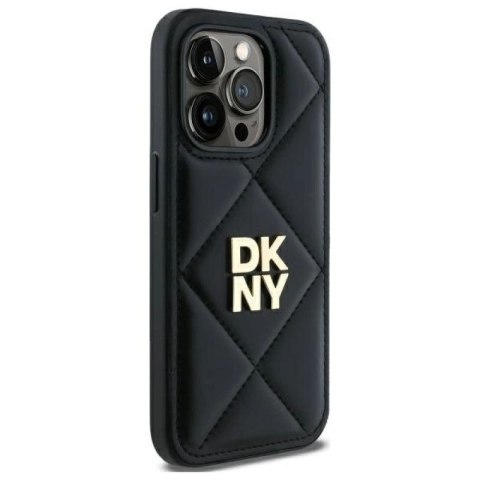 Etui DKNY Quilted Stack Logo na iPhone 14 Pro Max - czarne DKNY