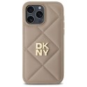 Etui DKNY Quilted Stack Logo na iPhone 14 Pro - beżowe DKNY