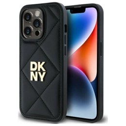 Etui DKNY Quilted Stack Logo na iPhone 14 Pro - czarne DKNY