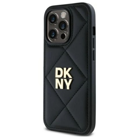 Etui DKNY Quilted Stack Logo na iPhone 14 Pro - czarne DKNY