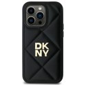 Etui DKNY Quilted Stack Logo na iPhone 14 Pro - czarne DKNY