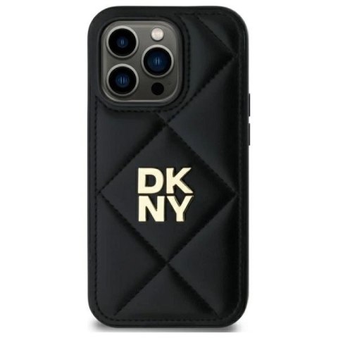 Etui DKNY Quilted Stack Logo na iPhone 14 Pro - czarne DKNY