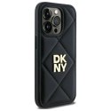 Etui DKNY Quilted Stack Logo na iPhone 14 Pro - czarne DKNY