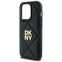 Etui DKNY Quilted Stack Logo na iPhone 14 Pro - czarne DKNY