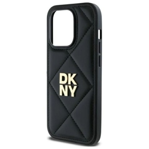 Etui DKNY Quilted Stack Logo na iPhone 14 Pro - czarne DKNY