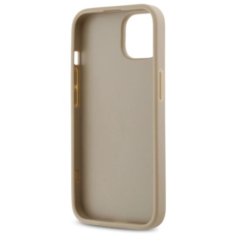 Etui DKNY Quilted Stack Logo na iPhone 14 - beżowe DKNY