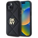 Etui DKNY Quilted Stack Logo na iPhone 14 - czarne DKNY