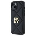 Etui DKNY Quilted Stack Logo na iPhone 14 - czarne DKNY