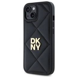 Etui DKNY Quilted Stack Logo na iPhone 14 - czarne DKNY