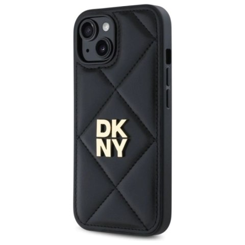 Etui DKNY Quilted Stack Logo na iPhone 14 - czarne DKNY