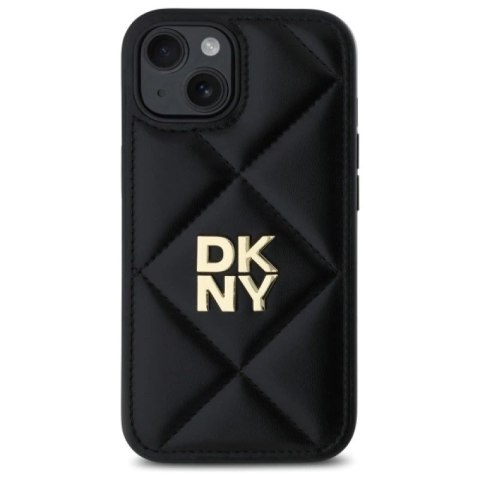 Etui DKNY Quilted Stack Logo na iPhone 14 - czarne DKNY