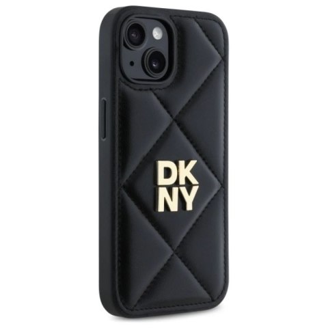 Etui DKNY Quilted Stack Logo na iPhone 14 - czarne DKNY