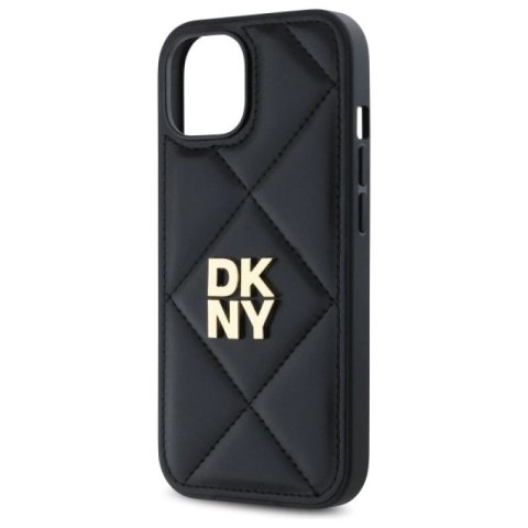 Etui DKNY Quilted Stack Logo na iPhone 14 - czarne DKNY