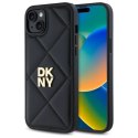 Etui DKNY Quilted Stack Logo na iPhone 15 Plus - czarne DKNY