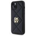 Etui DKNY Quilted Stack Logo na iPhone 15 Plus - czarne DKNY