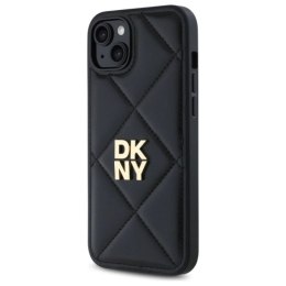 Etui DKNY Quilted Stack Logo na iPhone 15 Plus - czarne DKNY