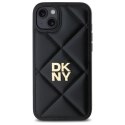 Etui DKNY Quilted Stack Logo na iPhone 15 Plus - czarne DKNY