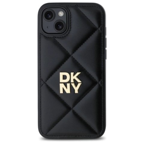 Etui DKNY Quilted Stack Logo na iPhone 15 Plus - czarne DKNY