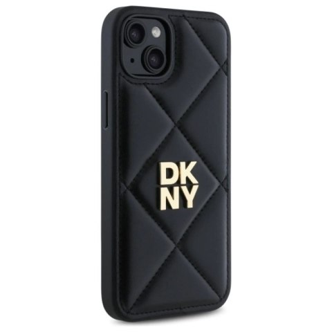 Etui DKNY Quilted Stack Logo na iPhone 15 Plus - czarne DKNY