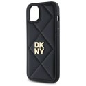 Etui DKNY Quilted Stack Logo na iPhone 15 Plus - czarne DKNY