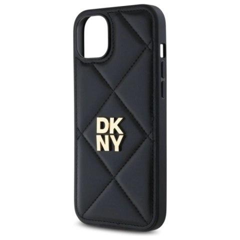 Etui DKNY Quilted Stack Logo na iPhone 15 Plus - czarne DKNY