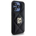 Etui DKNY Quilted Stack Logo na iPhone 15 Pro Max - czarne DKNY
