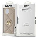 Etui DKNY Quilted Stack Logo na iPhone 15 - beżowe DKNY